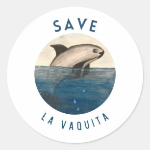 Save La Vaquita Classic Round Sticker