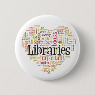 Save Libraries 1 6 Cm Round Badge