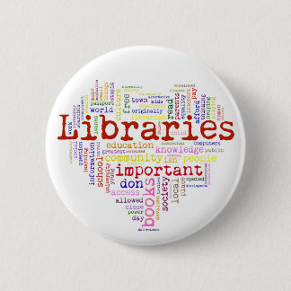 Save libraries 3 6 cm round badge