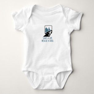 save life rescue dog baby bodysuit