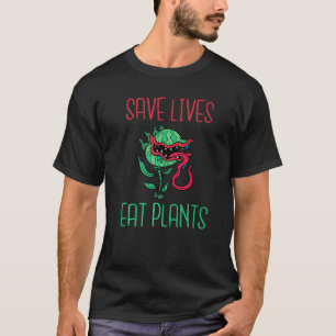 Save Lives Eat Plants Veggie Vegan T-Shirt
