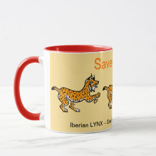  Save LYNXES - Endangered animal -Wildlife -Yellow Mug
