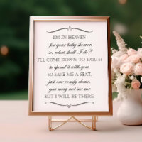 Save Me A Seat Elegant Baby Shower Memorial Chair