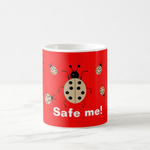 Save me! Cute colourful ladybugs,personalised Coffee Mug