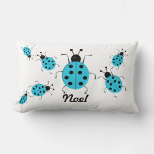 Save me! Cute colourful ladybugs,personalised Lumbar Cushion