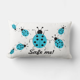 Save me! Cute colourful ladybugs,personalised Lumbar Cushion