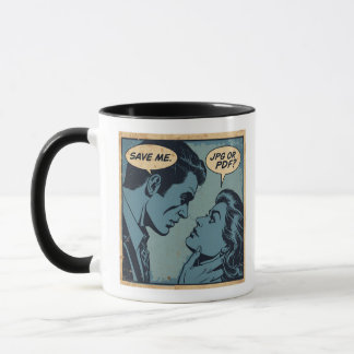 Save Me JPG or PDF Funny Vintage Comic Tech Mug