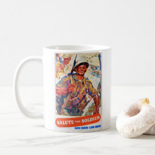 Save More, Reprint of British wartime poster. Coffee Mug