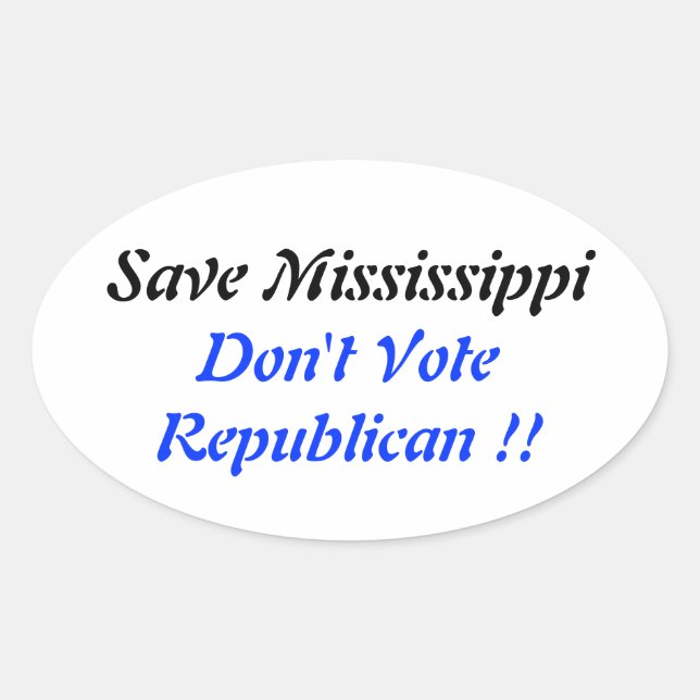 Save MS Oval Blue Oval Sticker (Front)