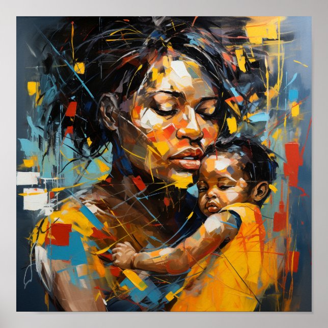 Save My Child -Neo Expressionism Art  Poster (Front)