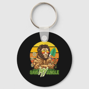 Save My Jungle - Lion Environmental Protection Nat Key Ring