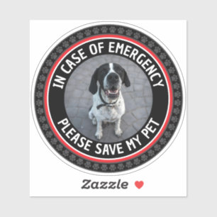 SAVE MY PET Safety Alert Custom Photo Modern 