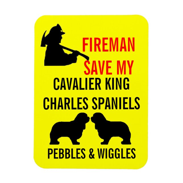 Save My Two Cavalier King Charles Spaniel Dogs Magnet (Vertical)