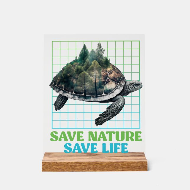 Save Nature protected species Environment Copy Cop Acrylic Sign (Front)