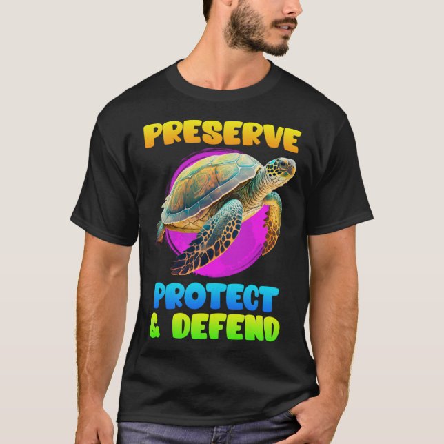 Save Nature protected species Environment Turtle T-Shirt (Front)