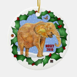 Save Nosey Now 1st annual Christmas ornament. Ceramic Ornament