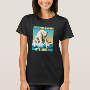Save our Arctic Sad Bear on Melting Ice T-Shirt