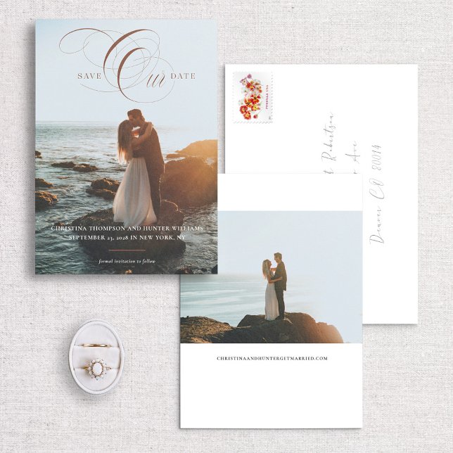 Save Our Date Formal Script Photo Save the Date (Creator Uploaded)