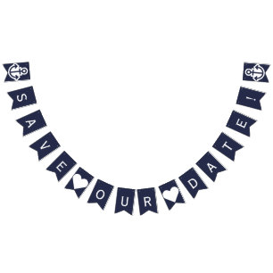 Save Our Date Nautical Bunting Photo Prop Bunting