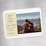 Save Our Date, Your Photo & Info Magnet<br><div class="desc">Announce your wedding date with a Save Our Date (or, Save The Date) Magnet Card. All items are customisable. Use your own photo, date, names, city and state. Send to relatives and friends. This magnetic card sticks to a refrigerator as a reminder of your special day and can be kept...</div>