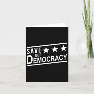 Save Our Democracy Anti-trump Protest Card
