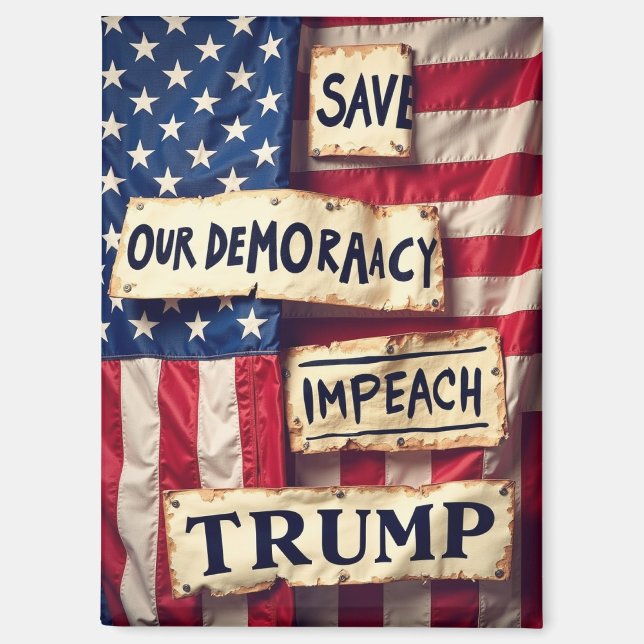 Save Our Democracy Flag  Magnet (Front)