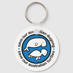 Save our dugong & turtles key ring