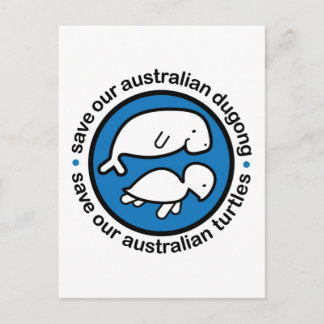 Save our dugong & turtles postcard