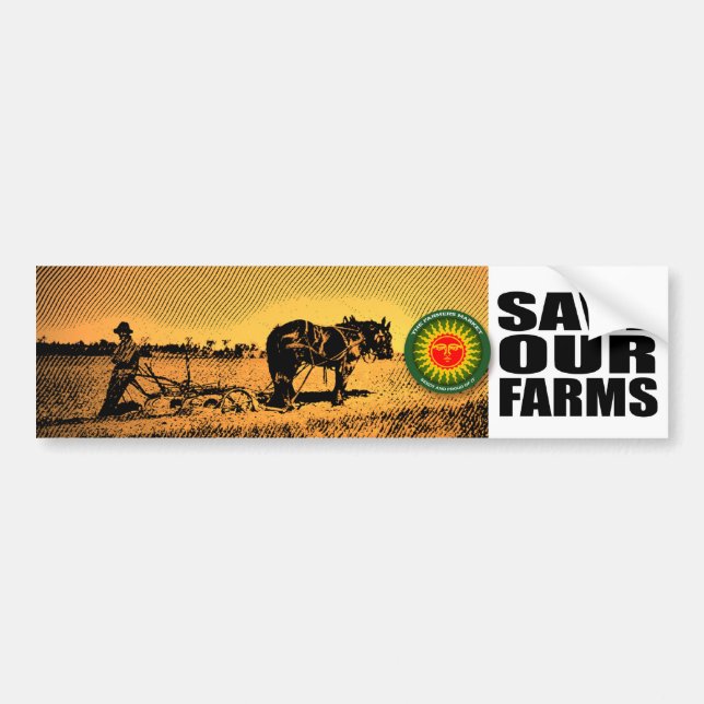 Save Our Farms Bumper Sticker (Front)