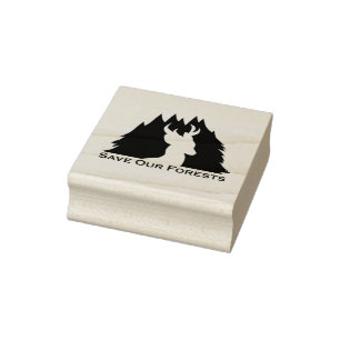 Save Our Forests Rubber Stamp