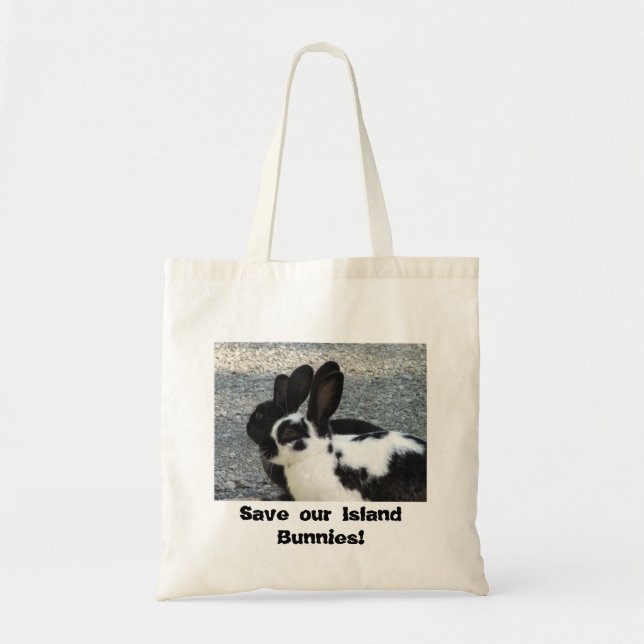 Save our Island Bunnies Tote Bag (Front)