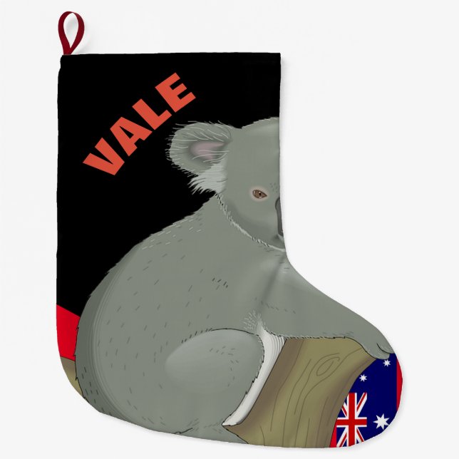 Save Our Koalas For Christmas Large Christmas Stoc Stocking (Front)