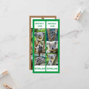 Save Our Koalas, Protect, Bookmarks Card