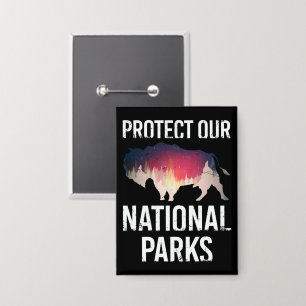 Save Our National Parks Retro Bison Explore Resist