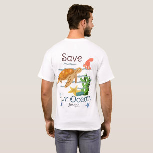 save our ocean, earth day, love earth, personalise T-Shirt