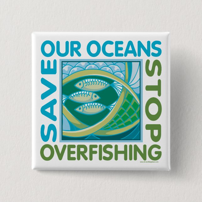 Save Our Oceans 15 Cm Square Badge (Front)