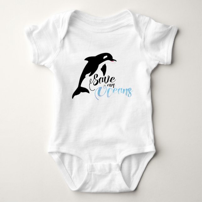 Save our Oceans Baby Bodysuit (Front)