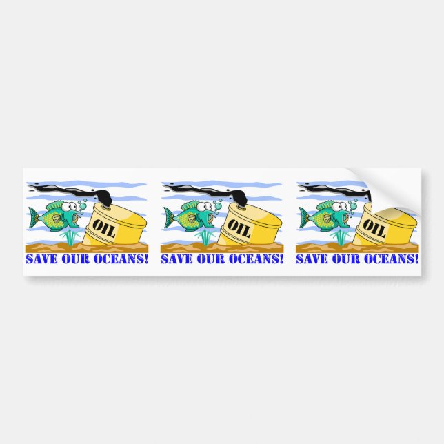 "Save Our Oceans"  Bumper Sticker (Front)