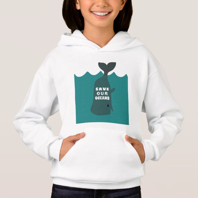 Save Our Oceans Environmental Art Whale Kids (Front)