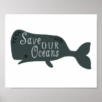 Save Our Oceans Environmental Whale White