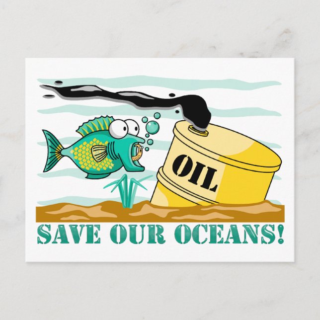 "Save Our Oceans" Postcard (Front)