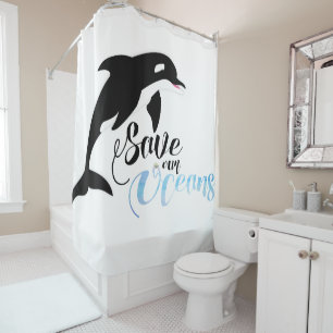 Save our Oceans Shower Curtain