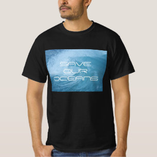 SAVE OUR OCEANS WAVE SURF TEE SHIRT