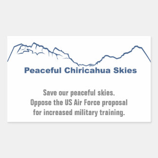 Save our peaceful skies stickers