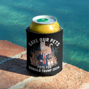 Save Our Pets 2024 President Trump Political Can Cooler