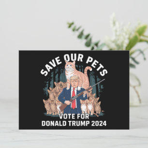 Save Our Pets 2024 President Trump Political Invitation