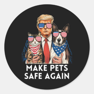 Save Our Pets Vote For Trump Trump Vance Election  Classic Round Sticker