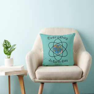 save our planet, every day is earth day, custom cushion