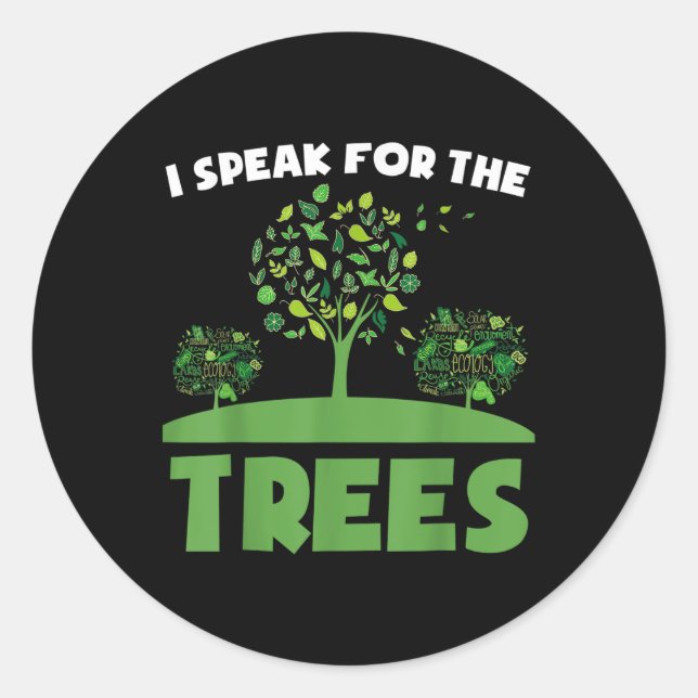 Save Our Planet For Environmental Protection Trees Classic Round Sticker (Front)