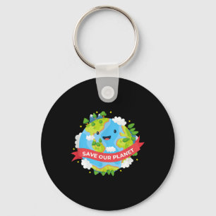 Save Our Planet Mother Earth Environmental Protect Key Ring